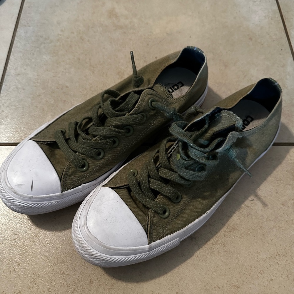 Army Green Converse - Size 8